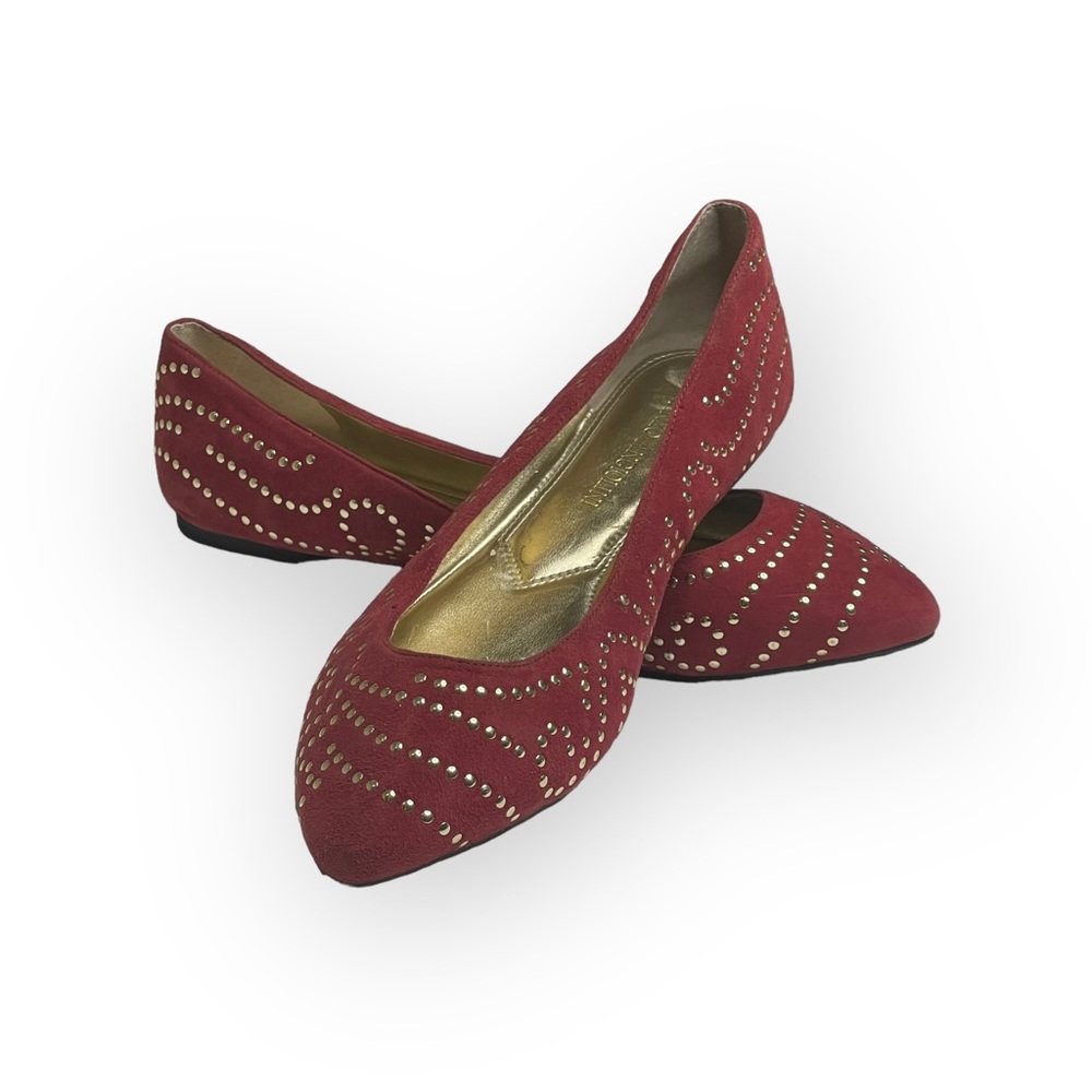 new Enzo Angiolini ❤︎ Stud Suede Ballerina Ballet Flat ❤︎ Pumpkin Spice ❤︎ 8M ❤︎ - Picture 15 of 16